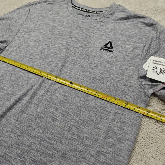 Reebok Delta Core Performance T-Shirt Men's S Golf Tennis Classic Fit Gray NWT - Picture 5 of 6